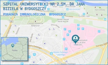 PORADNIA IMMUNOLOGICZNA - SZPITAL UNIWERSYTECKI NR 2 IM. DR JANA BIZIELA W BYDGOSZCZY - UJEJSKIEGO 75,  BYDGOSZCZ