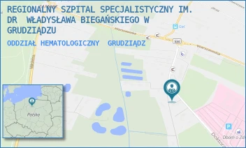 ODDZIAŁ HEMATOLOGICZNY - REGIONALNY SZPITAL SPECJALISTYCZNY IM. DR  WŁADYSŁAWA BIEGAŃSKIEGO W GRUDZIĄDZU - RYDYGIERA 15/17,  GRUDZIĄDZ