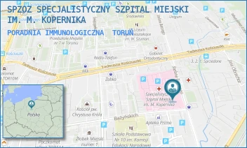 PORADNIA IMMUNOLOGICZNA - SPZOZ SPECJALISTYCZNY SZPITAL MIEJSKI IM. M. KOPERNIKA - BATOREGO 17/19,  TORUŃ