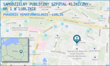 PORADNIA HEMATOONKOLOGII - UNIWERSYTECKI SZPITAL KLINICZNY NR 1 W LUBLINIE - STASZICA 11,  LUBLIN