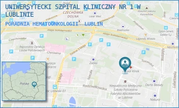 PORADNIA HEMATOONKOLOGII - UNIWERSYTECKI SZPITAL KLINICZNY NR 1 W LUBLINIE - STANISŁAWA STASZICA 11,  LUBLIN