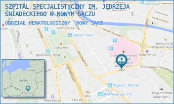 ODDZIAŁ HEMATOLOGICZNY - SZPITAL SPECJALISTYCZNY IM. JĘDRZEJA ŚNIADECKIEGO W NOWYM SĄCZU - UL. MŁYŃSKA 5,  NOWY SĄCZ