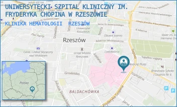 KLINIKA HEMATOLOGII - UNIWERSYTECKI SZPITAL KLINICZNY IM. FRYDERYKA CHOPINA W RZESZOWIE - UL. CHOPINA 2,  RZESZÓW
