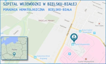 PORADNIA HEMATOLOGICZNA - SZPITAL WOJEWÓDZKI W BIELSKU-BIAŁEJ - UL. AL.ARMII KRAJOWEJ 101,  BIELSKO-BIAŁA