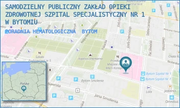 PORADNIA HEMATOLOGICZNA - SAMODZIELNY PUBLICZNY ZAKŁAD OPIEKI ZDROWOTNEJ SZPITAL SPECJALISTYCZNY NR 1 W BYTOMIU - UL. ŻEROMSKIEGO 7,  BYTOM