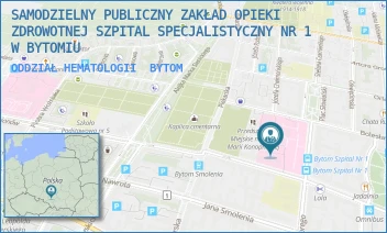 ODDZIAŁ HEMATOLOGII - SAMODZIELNY PUBLICZNY ZAKŁAD OPIEKI ZDROWOTNEJ SZPITAL SPECJALISTYCZNY NR 1 W BYTOMIU - UL. ŻEROMSKIEGO 7,  BYTOM