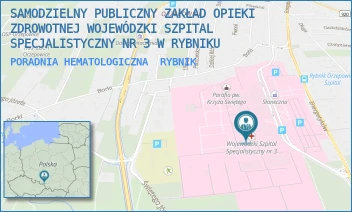 PORADNIA HEMATOLOGICZNA - SAMODZIELNY PUBLICZNY ZAKŁAD OPIEKI ZDROWOTNEJ WOJEWÓDZKI SZPITAL SPECJALISTYCZNY NR 3 W RYBNIKU - UL. ENERGETYKÓW 46,  RYBNIK
