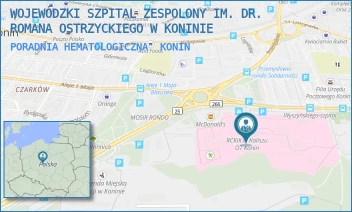 PORADNIA HEMATOLOGICZNA - WOJEWÓDZKI SZPITAL ZESPOLONY IM. DR. ROMANA OSTRZYCKIEGO W KONINIE - KARDYNAŁA S. WYSZYŃSKIEGO 1,  KONIN