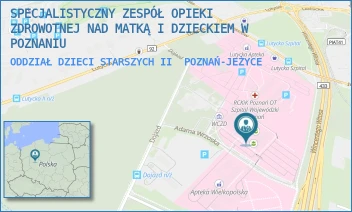 ODDZIAŁ DZIECI STARSZYCH II - SPECJALISTYCZNY ZESPÓŁ OPIEKI ZDROWOTNEJ NAD MATKĄ I DZIECKIEM W POZNANIU - ADAMA WRZOSKA 1,  POZNAŃ-JEŻYCE