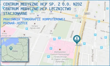 PRACOWNIA TOMOGRAFII KOMPUTEROWEJ - CENTRUM MEDYCZNE HCP SPÓŁKA Z O.O. NZOZ CENTRUM MEDYCZNE HCP LECZNICTWO AMBULATORYJNE - AUGUSTYNA SZAMARZEWSKIEGO 62,  POZNAŃ-JEŻYCE